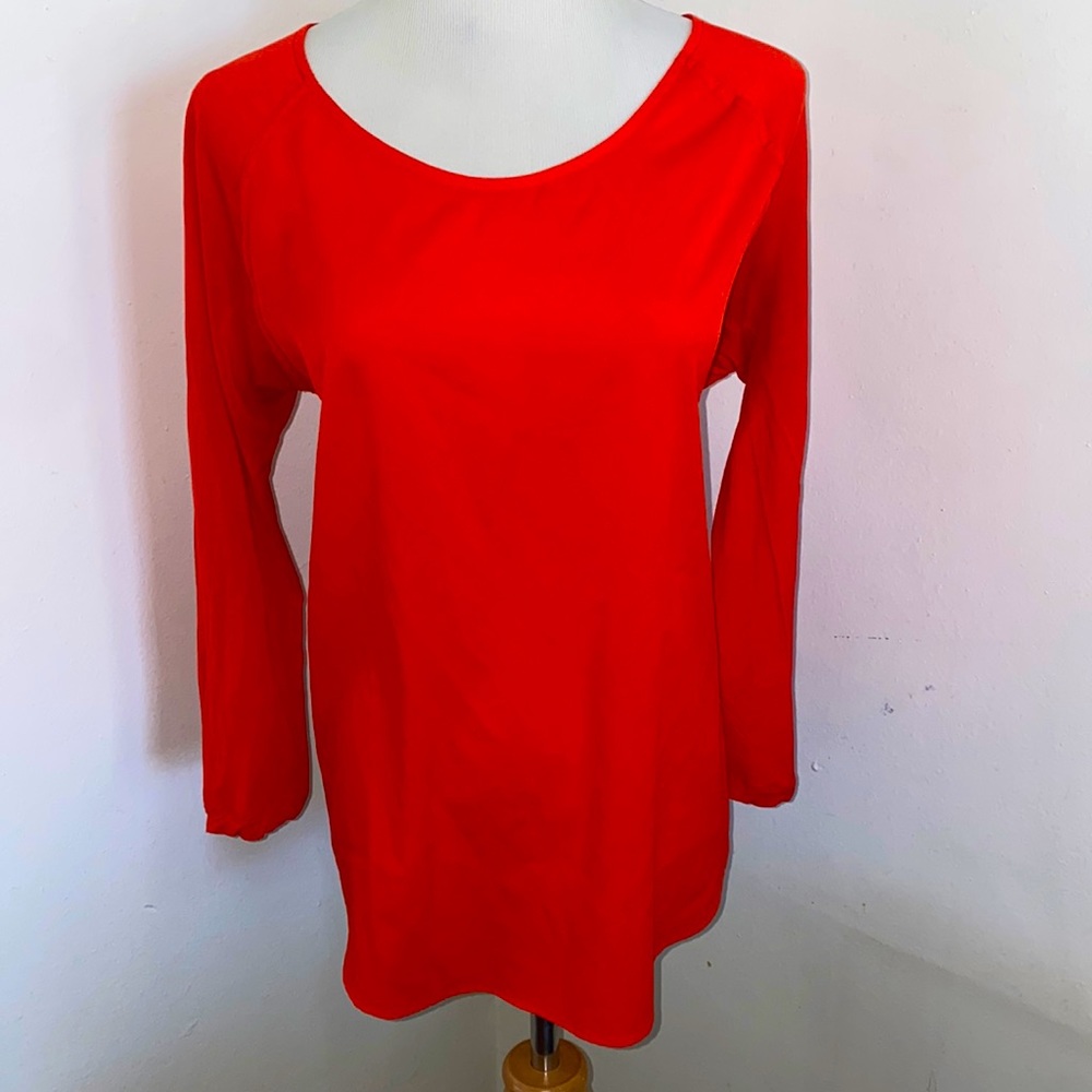 French Connection- Mixed Material Long Sleeve Shirt